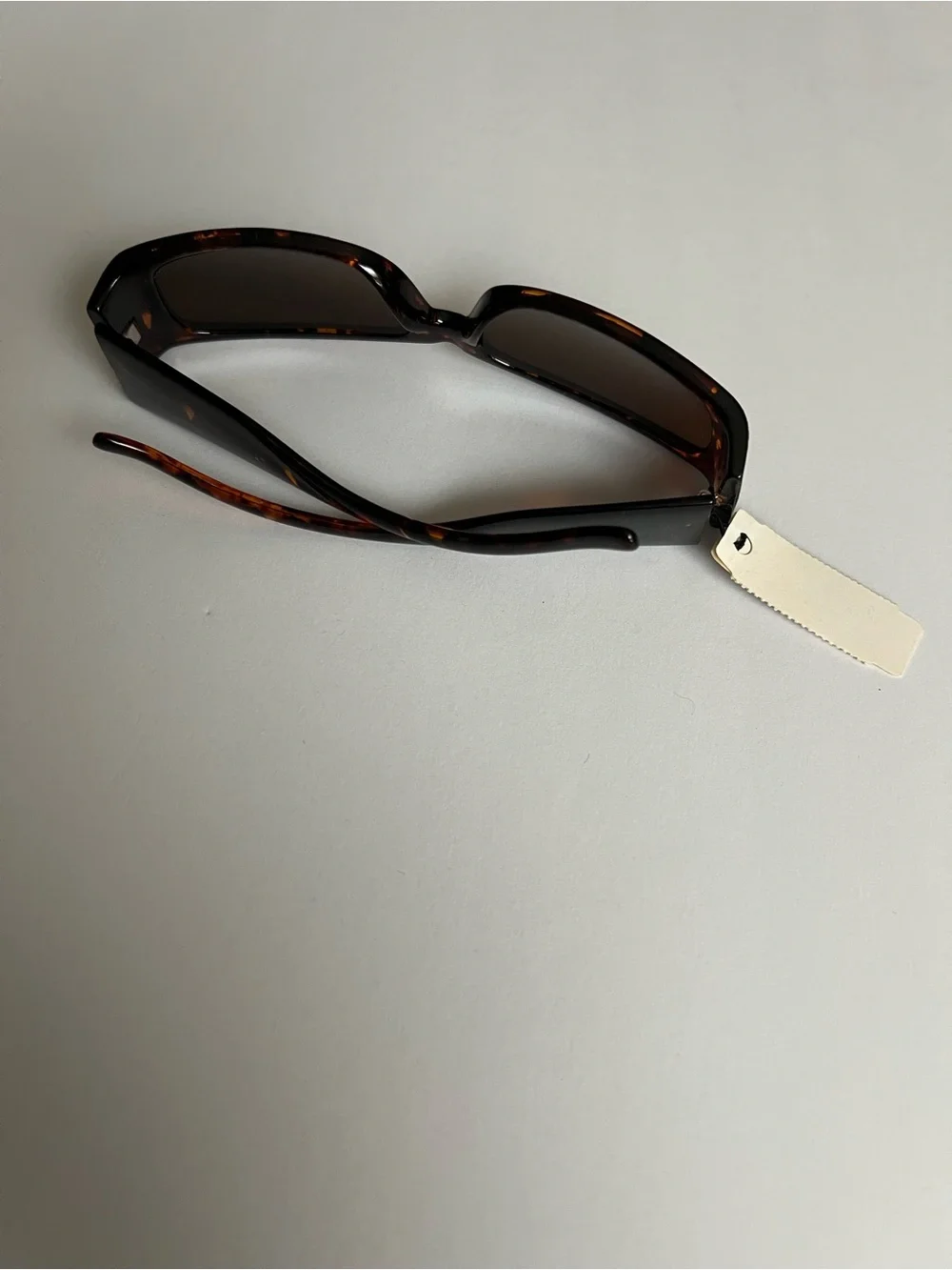 New York & Company Tortoise Rectangular Sunglasses with Brown Lenses